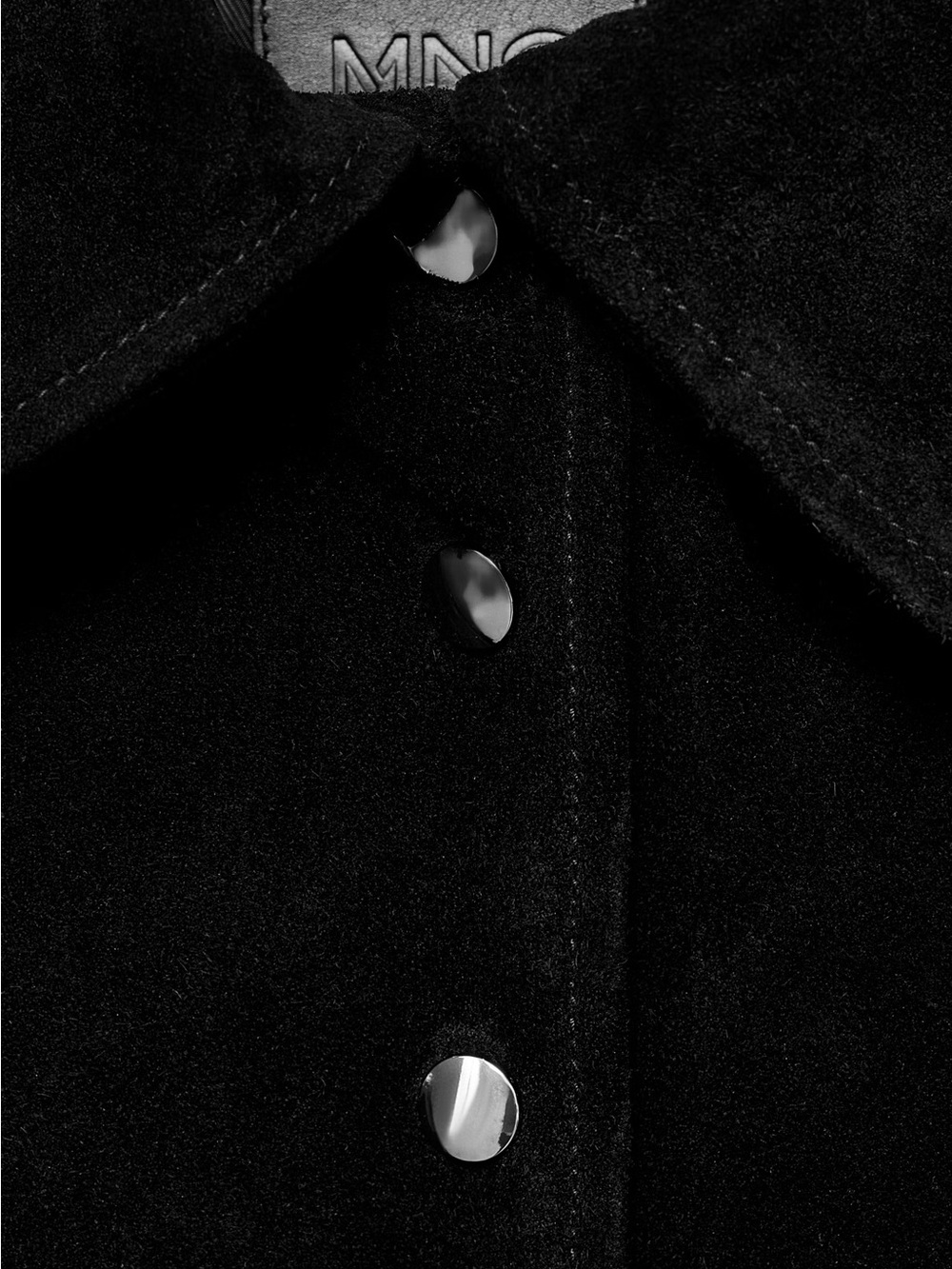NWT (size small) Mango SUEDE LEATHER JACKET WITH BUTTONS - Picture 6 of 10
